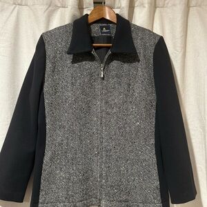 Black and Gray Women's Jacket Size 12P LizSport